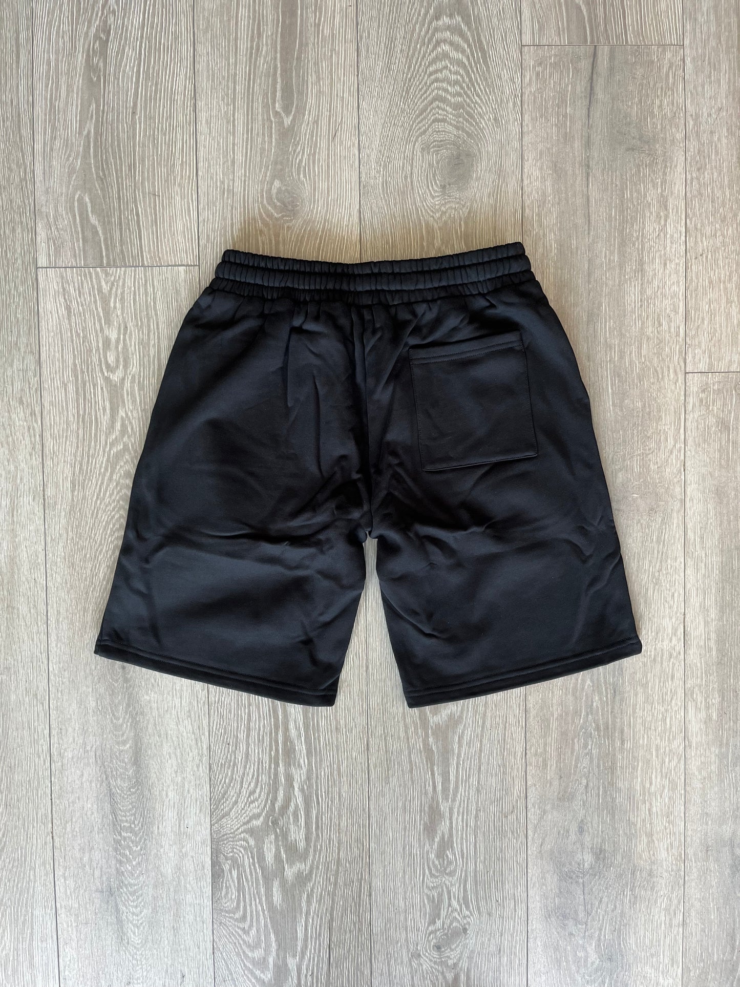 Dead Presidents Club Black & White Distressed Logo Shorts